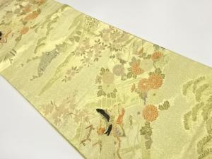 時代人物に花々・松模様織出し袋帯